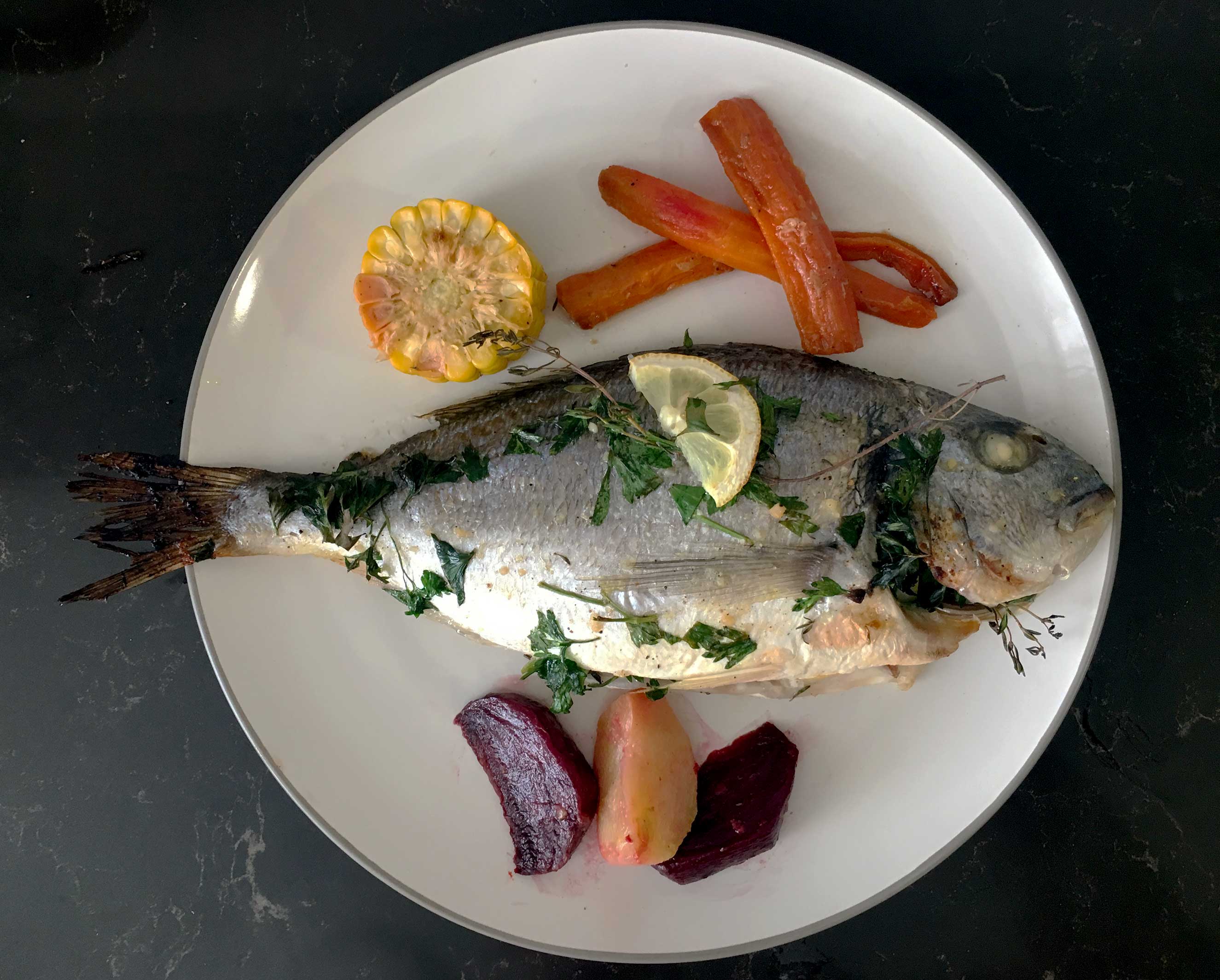 Easy To Make Mediterranean Style Oven Baked Sea Bream