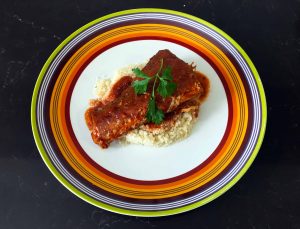 chraimeh fish in tomato hot sauce