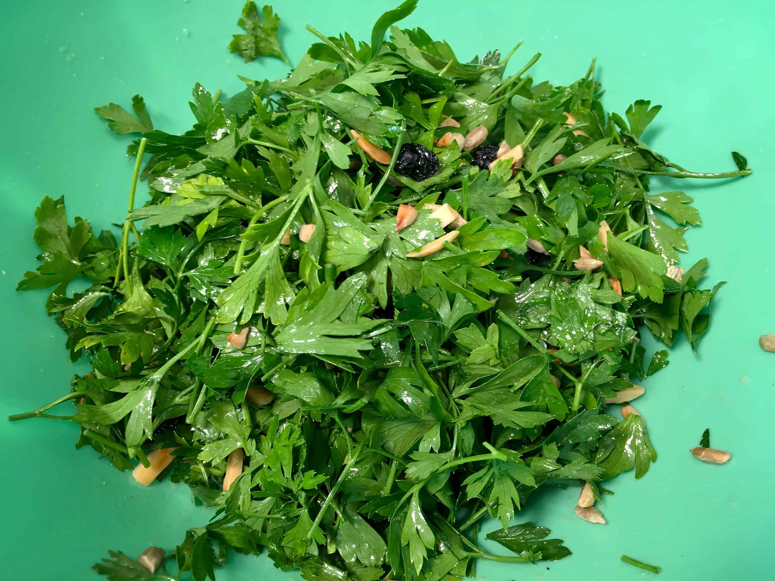 parsley salad in a bowl