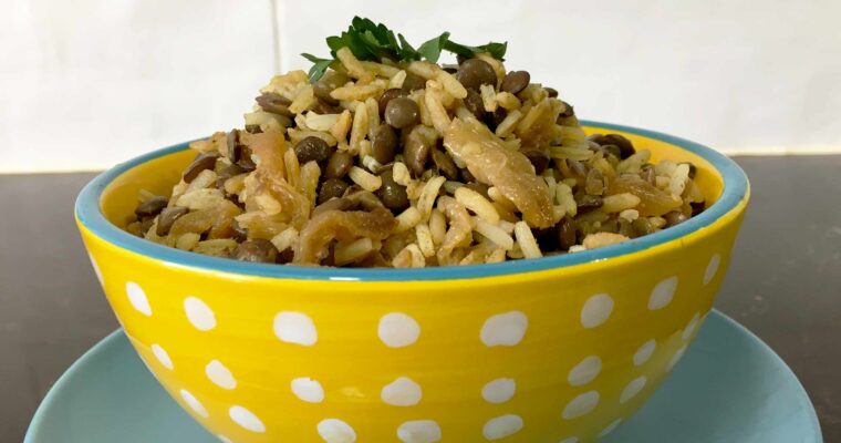 How to make Mujadara – Arabian rice and lentils dish